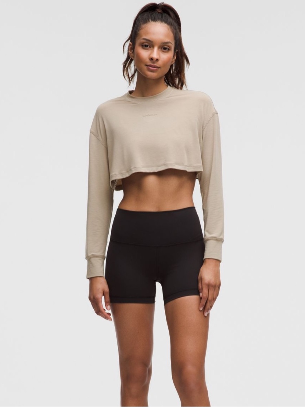 Lululemon Jersey Training Super Cropped Longsleeve
